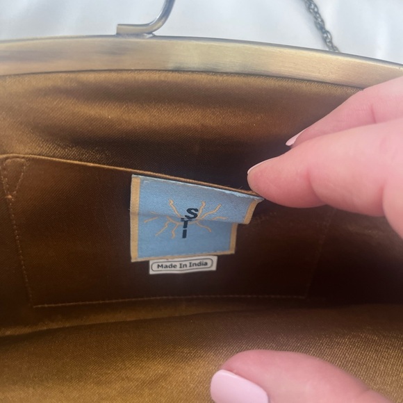 Santi beaded clutch Clutch - Brown and Gold - Picture 4 of 11